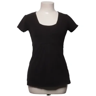Borstvoedingsblouse (Zwart) van H&M Mama Elastaan, Organisch katoen