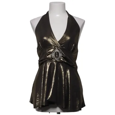 Halter neck top (Gold, Black) from Vixen Polyester