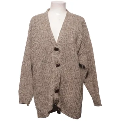 Cardigan (Marron, Blanc) de Avenue Angora, Nylon, Soie, Laine