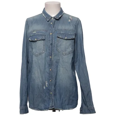 Denim blouse (Denim Collection) van Bershka Denim Collection Katoen