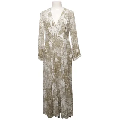 Maxi jurk (Beige, Wit) van Desmond & Dempsey x H&M Linnen, Viscose