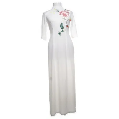 Cheongsam (Wit, Meerkleurig)