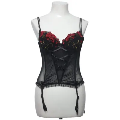 Korset (Zwart, Rood) van Lise Charmel Polyamide, Polyester, Polyurethaan, Viscose