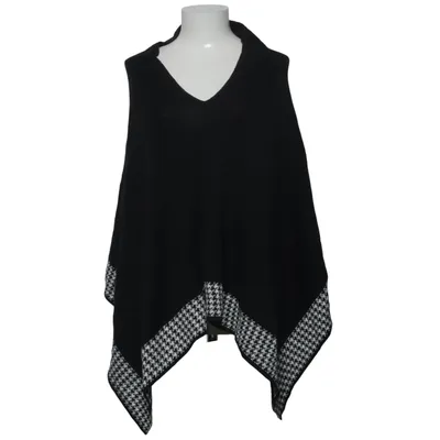 Poncho (Sort, Hvid) fra Natural Style Akryl, Merinould