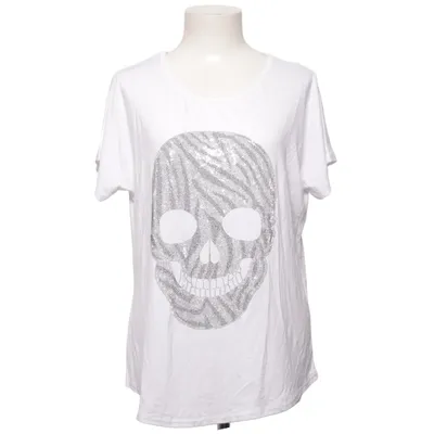 T-shirt (Blanc) de Miss Charm Coton, Polyester