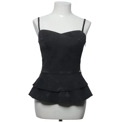 Top péplum (Noir) de Guess Coton, Élasthane, Polyester