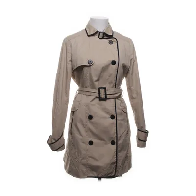 Trenchcoat (Beige, Sort) fra Mango Suit Bomuld, Polyester