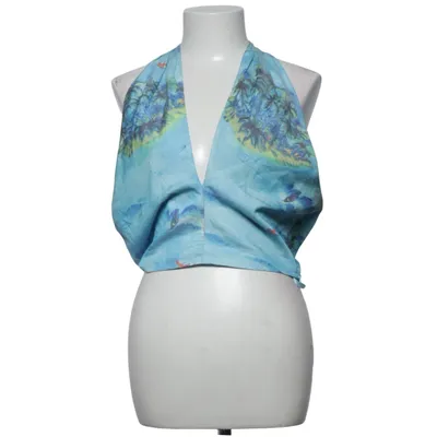 Halterneck top (Blå, Flerfarvet) fra STAUD Polyester, Viscose