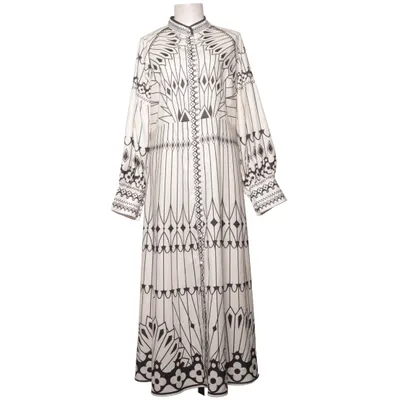 Robe longue (Noir, Blanc) de Remix Coton, Lin