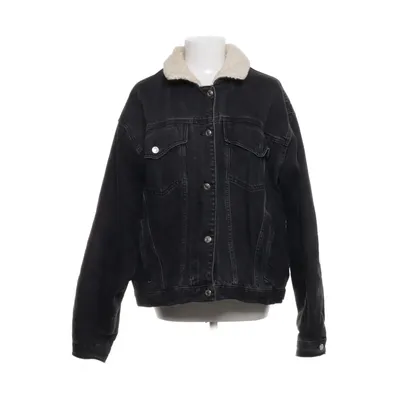 Gevoerde spijkerjas (Zwart) van Topshop