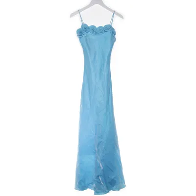 Robe de soirée (Bleu) Polyester, Viscose