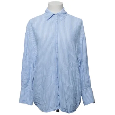 Skjorte (Blå, Hvid) fra Zara Linned, Viscose