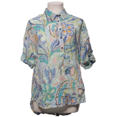 Blouse (Blue, Green, Multicolored) from Louise Orop Cotton, Polyamide, Viscose