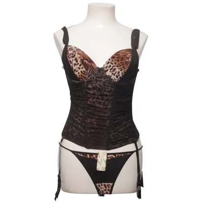 Underklädesset (Svart, Brun) från Sexkiss Elastan, Polyester
