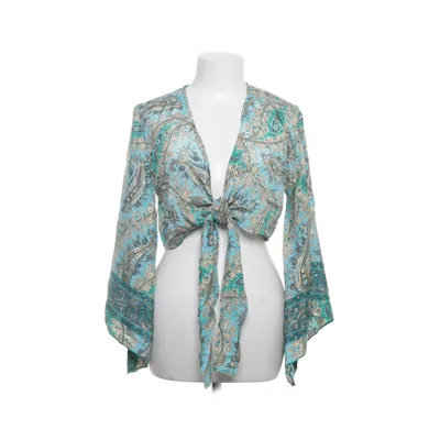 Wrap blouse (Blue, Multicolored)