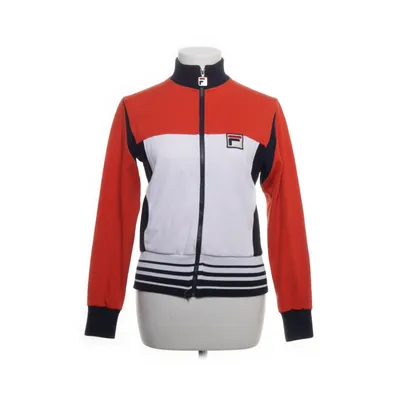 Träningsjacka (Vit, Flerfärgad) från Fila Bomull, Polyester