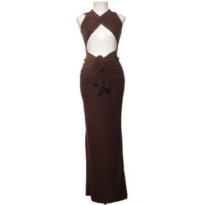 Robe longue (Marron) de Ego Élasthane, Polyester