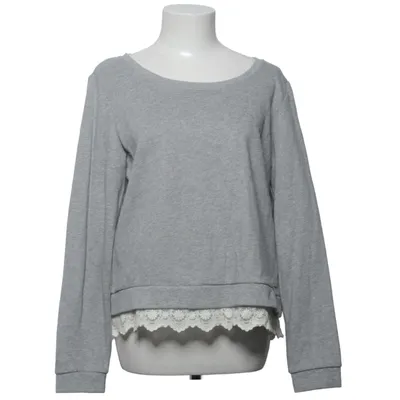 Sweatshirt (Gray, White) from ONLY Blue Denim Cotton, Polyester