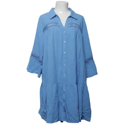 Skjortklänning (Blå) från Zizzi Ekologisk bomull, Polyester