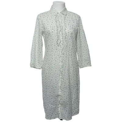 Robe chemise (Blanc, Bleu) de Oui Collection Coton