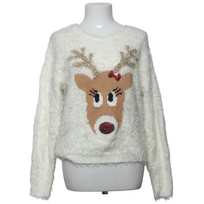 Christmas sweater (White, Brown) from Heart & Soul Acrylic, Metallic fiber, Polyamide, Polyester
