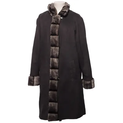 Veste en peau de mouton retournée (Noir, Gris) de Goldix Acrylique, Polyester