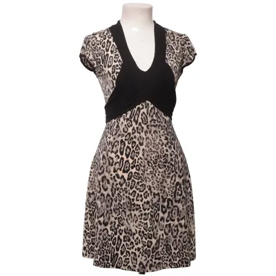 Jurk (Beige, Zwart) van Miss Ewing Elastaan, Polyester