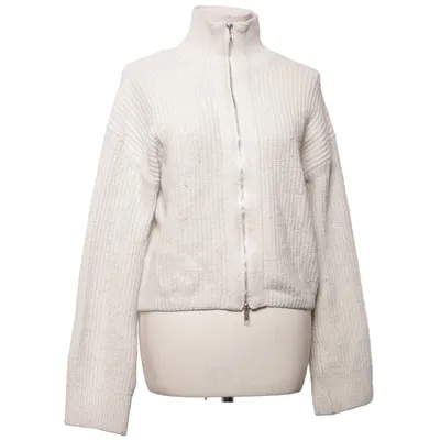 Cardigan (Hvid, Grå) fra Bik Bok Elastan, Genanvendt polyester, Uld