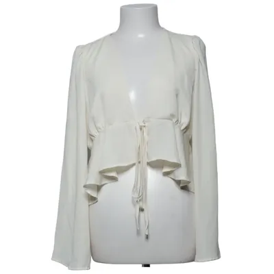 Wrap blouse (Beige) from Shein Polyester