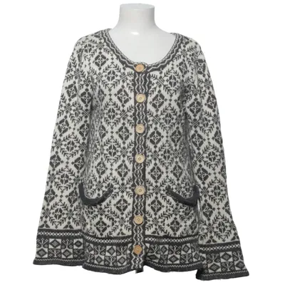 Cardigan (Black, White) from Indiska Cotton, Polyamide, Wool