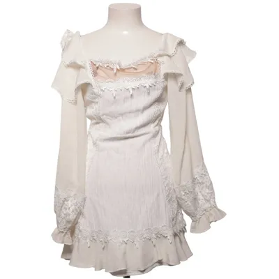 Jurk (Wit) van For Love & Lemons Elastaan, Linnen, Polyamide, Polyester, Zijde