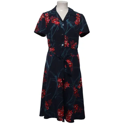 Robe chemise (Bleu, Rouge) de Pretty Retro Polyester