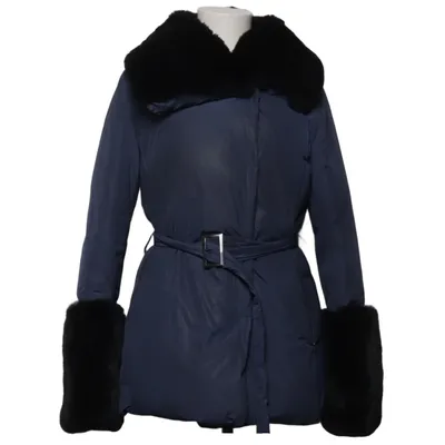Down coat (Blue, Black) from Armani Collezioni Down, Feather, Polyester
