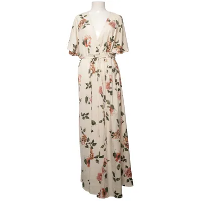Maxi dress (Beige, Multicolored) from Shein Curve Elastane, Polyester