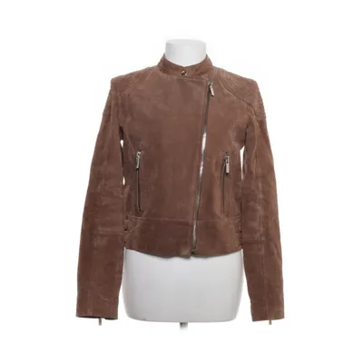 Bikerjacka (Brun) från Mango Polyester, Skinn