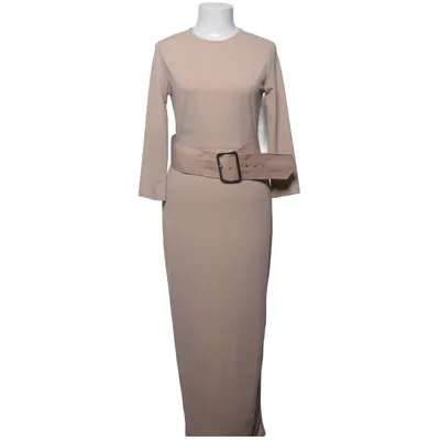 Maxi dress (Beige) from Malabay Elastane, Polyester