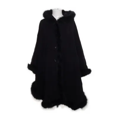 Cape (Black) from Erich Fend Polyamide, Wool, Viscose, Fur