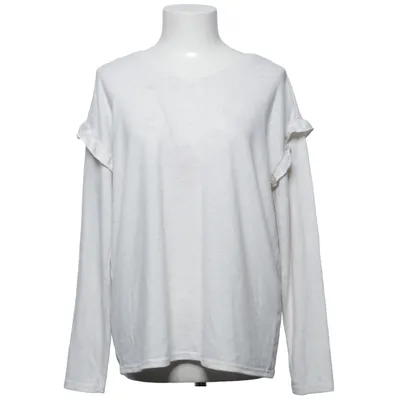 Langærmet t-shirt (Beige) fra Gina Elastan, Polyester, Viscose