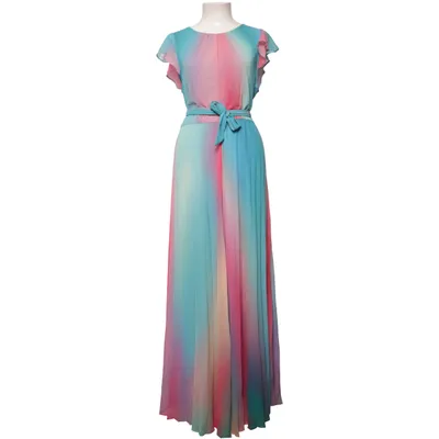 Maxi jurk (Blauw, Roze, Geel) van Love & Roses Gerecycled polyester