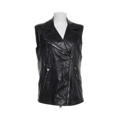 Bikerväst (Svart) från Zara Polyuretan, Polyester