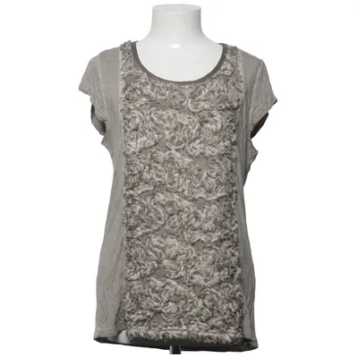 Top (Brown) from Cream Elastane, Polyester, Viscose