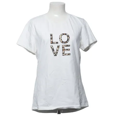 T-shirt (Wit, Meerkleurig) van The Striped Cat Elastaan, Organisch katoen