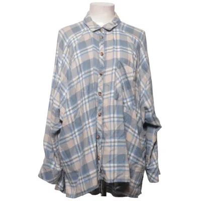Flanellen overhemd (Blauw, Grijs, Wit) van Urban Outfitters Polyester, Viscose