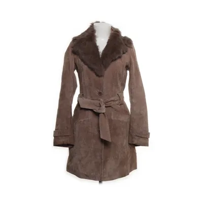 Frakke (Brun) fra Oakwood Bomuld, Kaninpels, Polyester