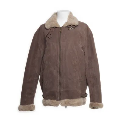Shearling jas (Bruin) van Canda C&A Leer, Suède, Acryl, Polyester