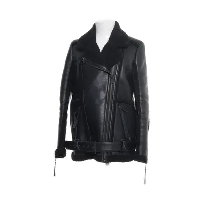 Veste en peau de mouton retournée (Noir) de H&M Fausse fourrure, Cuir, Polyester