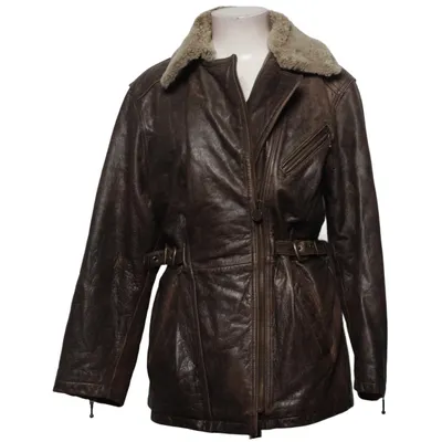 Shearlingjacka (Brun) från Petroff Bomull, Päls, Skinn, Polyester