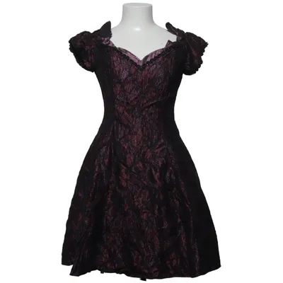 Kleid (Lila, Schwarz) von Nu-Mode Polyester, Viskose