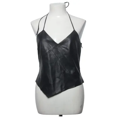 Halterneck top (Sort) fra Filippa K Acetat, Læder