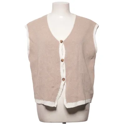 Vest (Beige, Hvid) fra M & G Bomuld